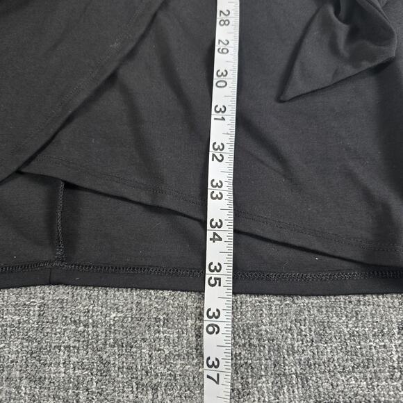 Express Crew Neck Cap Sleeve Tie Wrap Mini Sheath Dress Women's Size Small Black - Picture 6 of 7